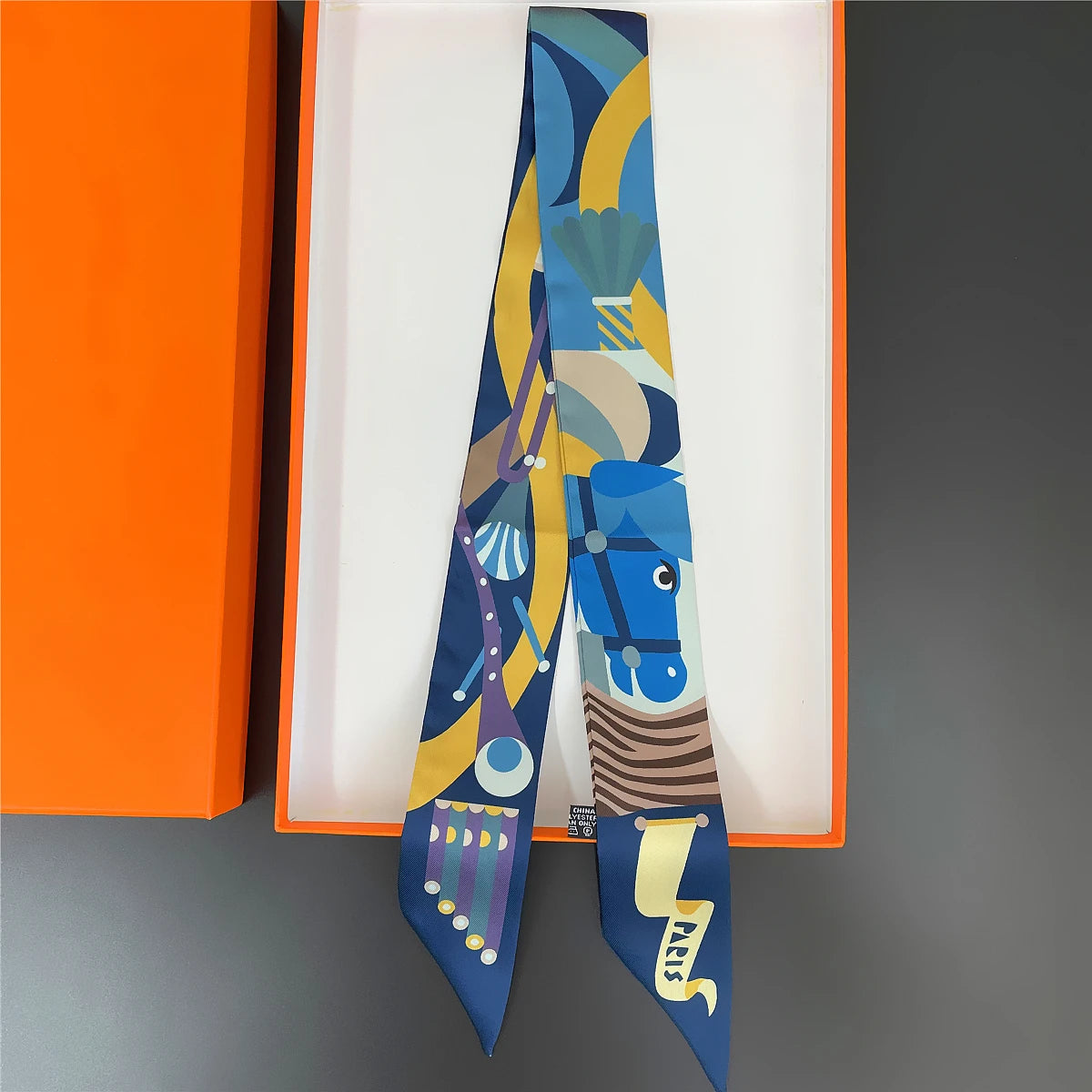 Sena Navy Twilly Skinny Scarf