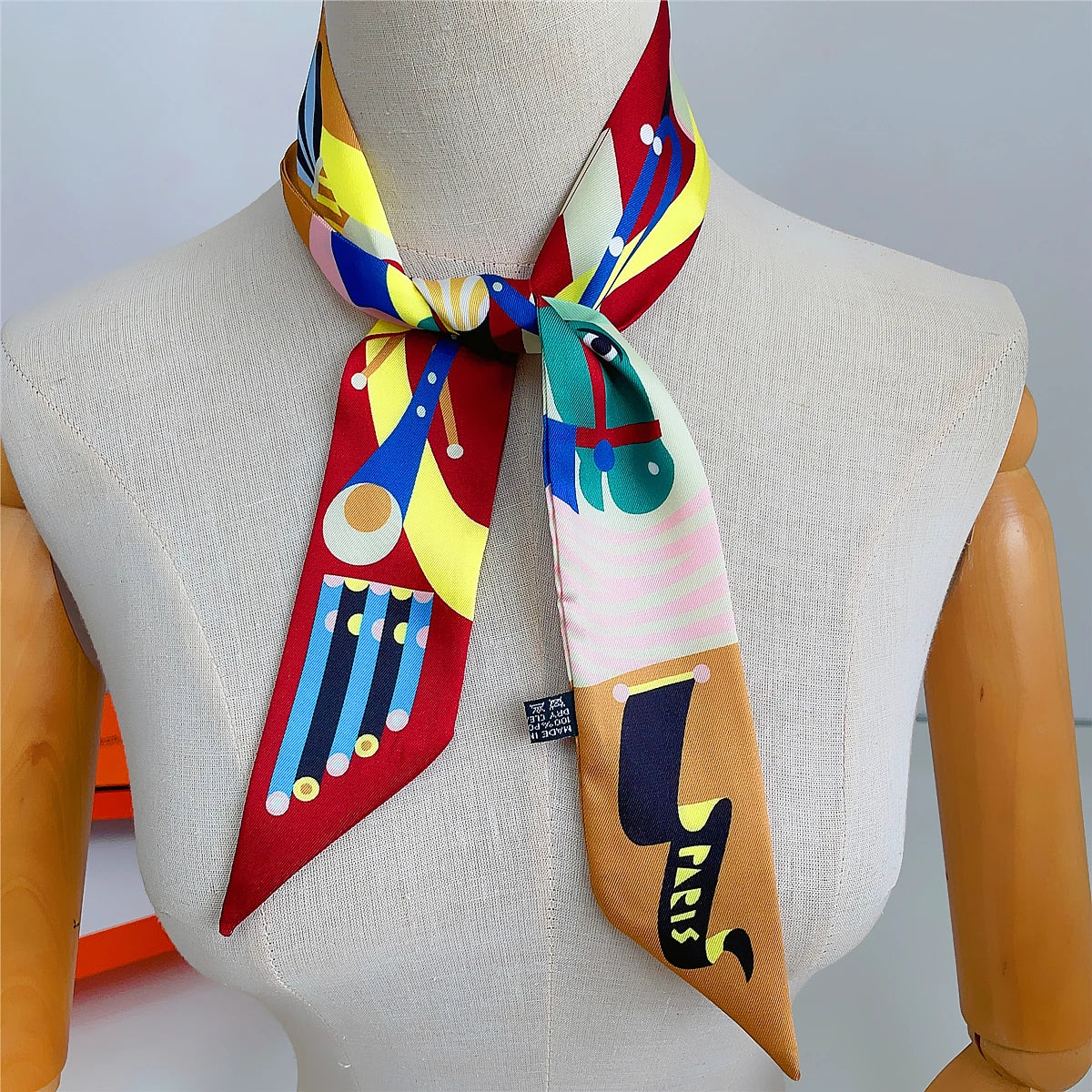 Sena Ochre Twilly Skinny Scarf