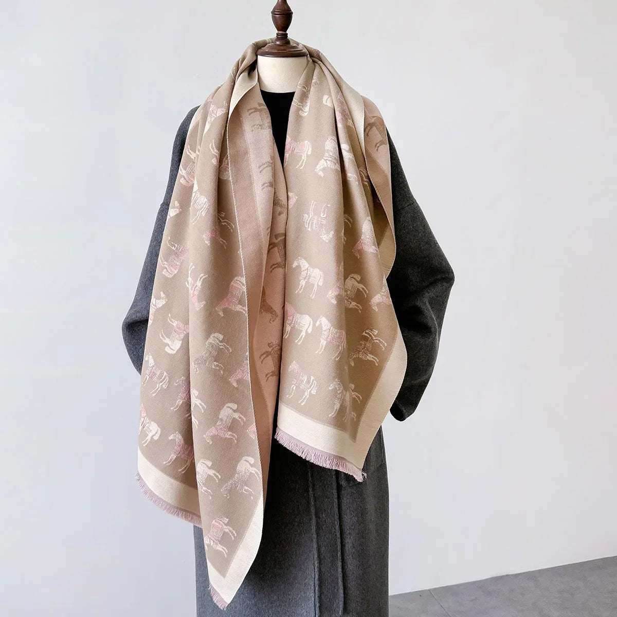 Ludovica Pashmina Scarf Khaki