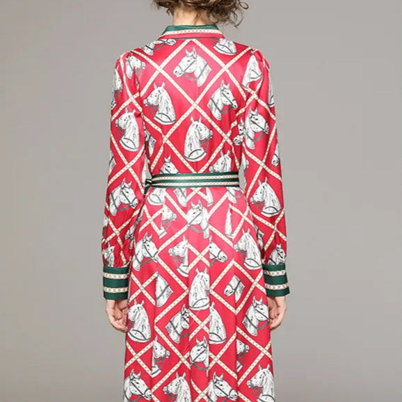 Equestrian Print Dress