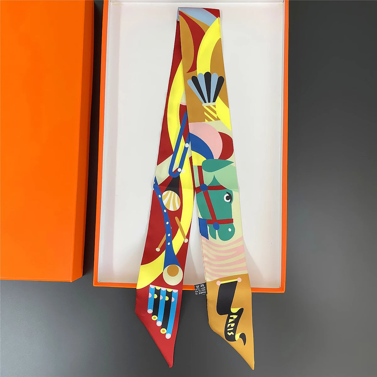 Sena Ochre Twilly Skinny Scarf