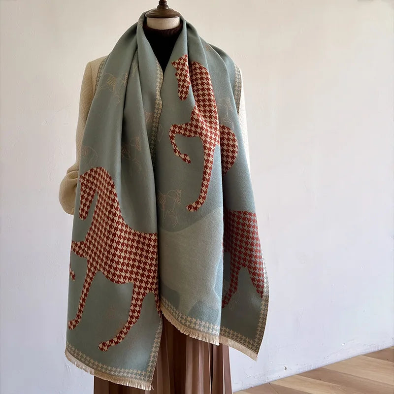 Sidonie Pashmina Scarf Blue
