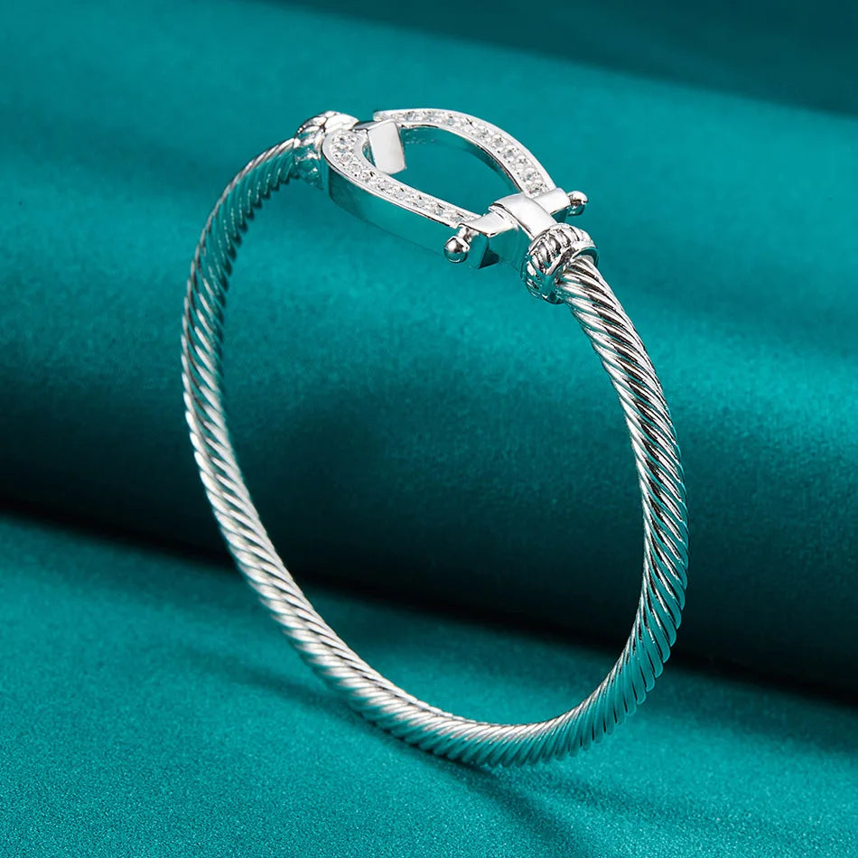 Silver Horseshoe Bracelet
