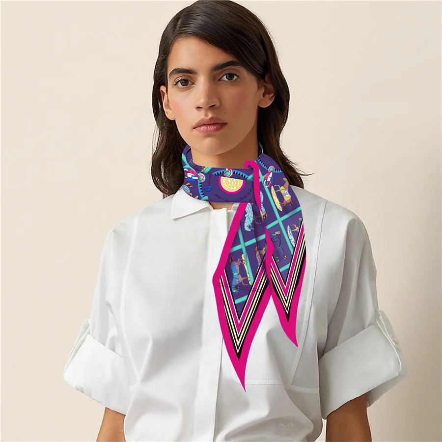 Tersa Rose Silk Diamond Scarf