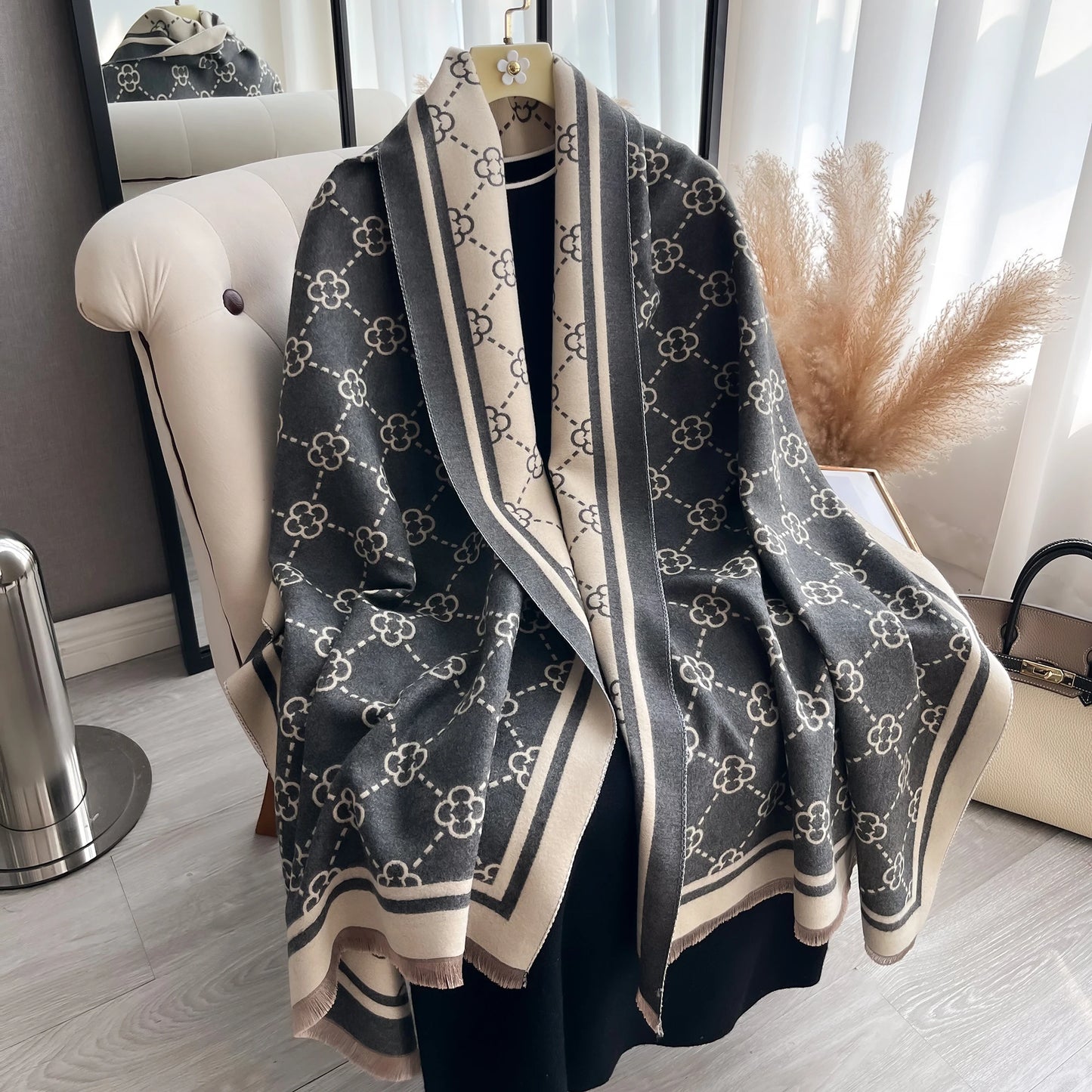Ariella Pashmina Scarf Gray
