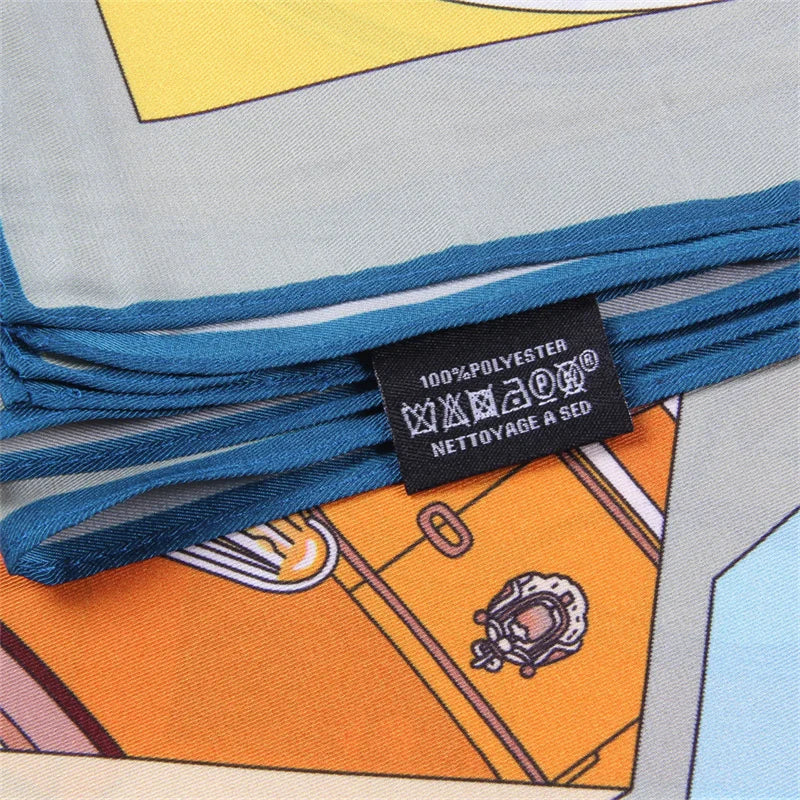 Omera Gray Silk Scarf / 90cm
