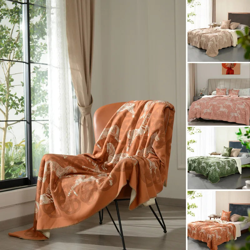Baldassare Horse Print Blankets