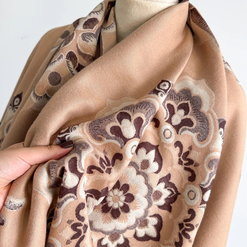 Manilla Pashmina Scarf Brown