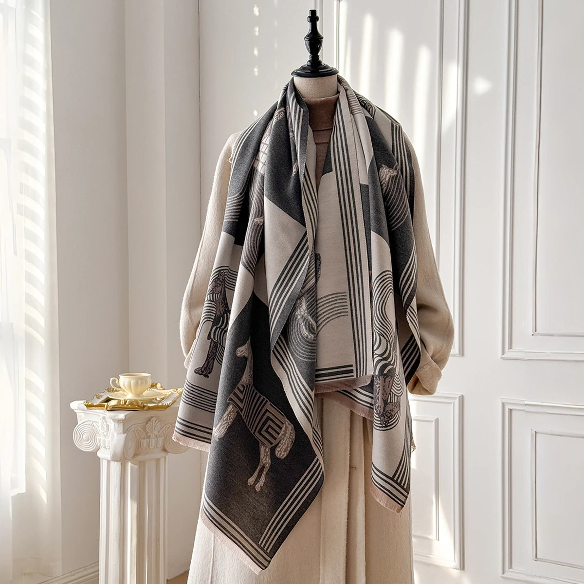 Belluno Pashmina Scarf Gray
