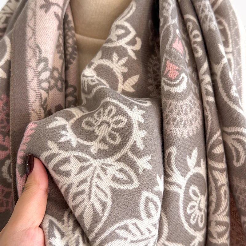 Floria Pashmina Scarf Khaki