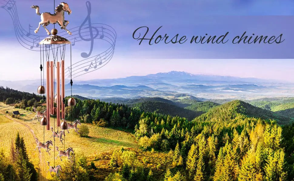 Handmade Copper Horse Wind Chimes
