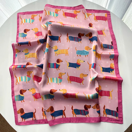 Dachshund Pink Scarf / 65cm