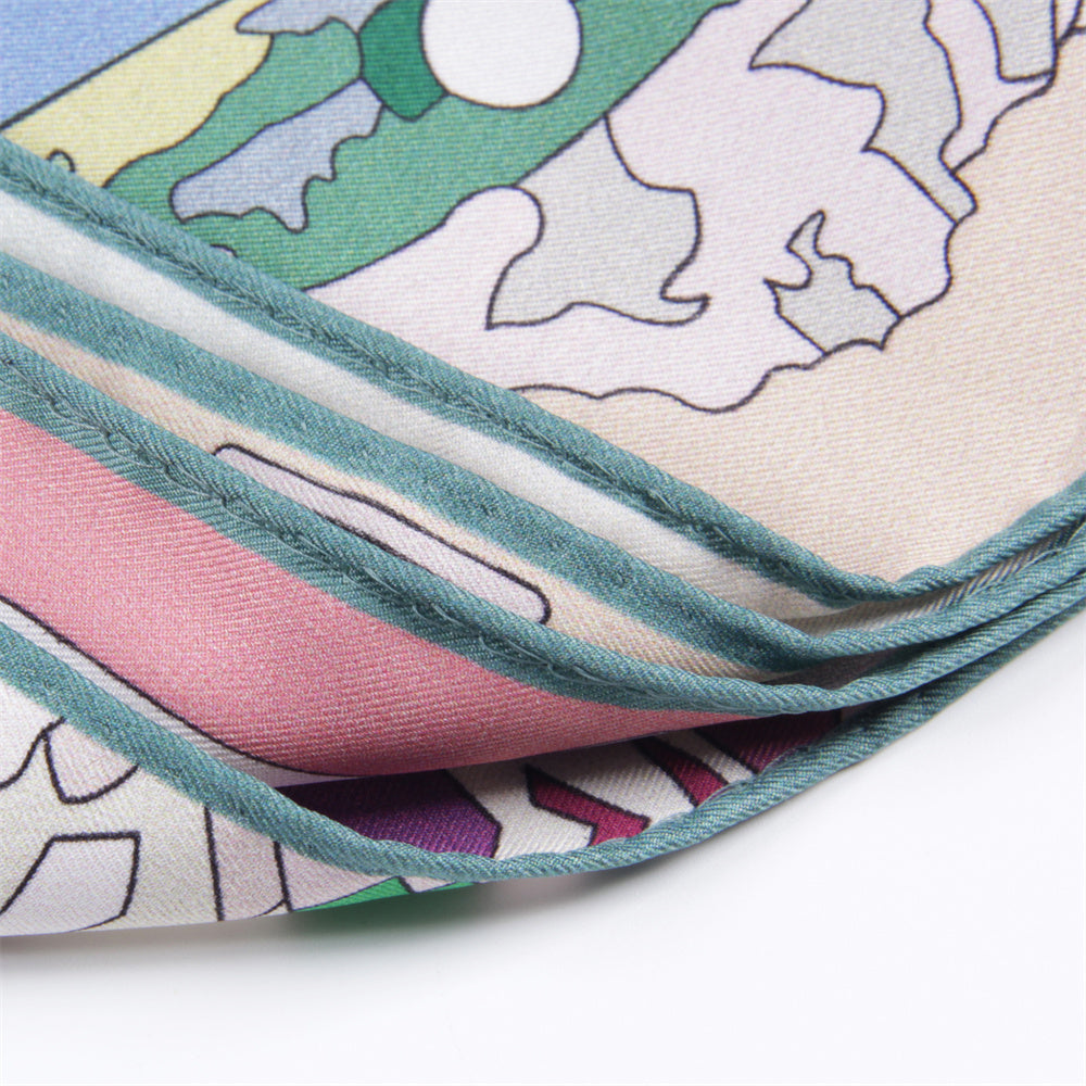 Boots Blue & Pink Double Print Scarf / 90cm