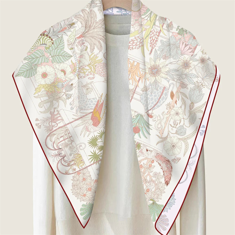 Cake Pan Purple Double Print Scarf / 90cm