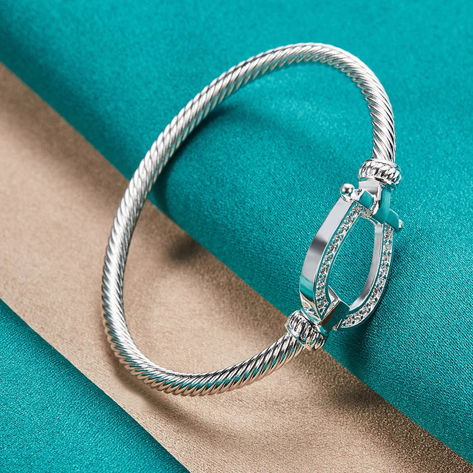 Silver Horseshoe Bracelet