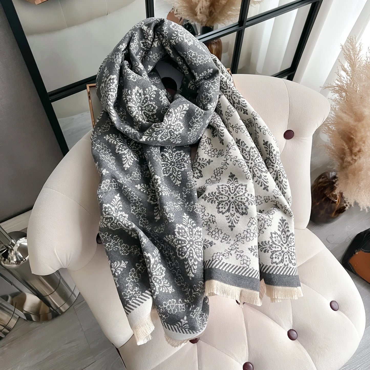 Tinuccia Pashmina Scarf Gray