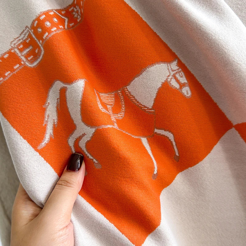 Zubiena Pashmina Scarf Orange