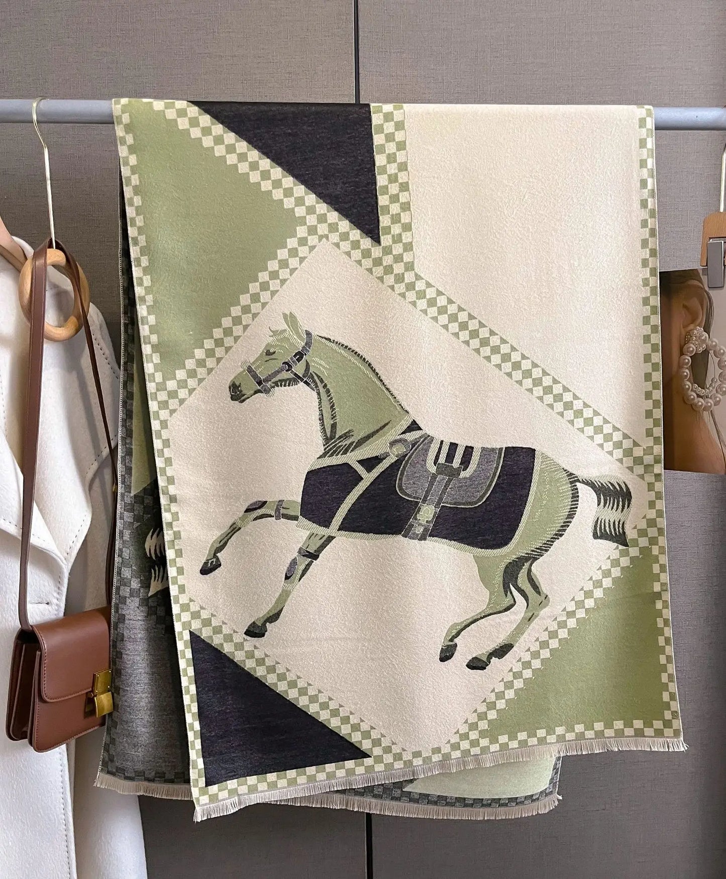Alba Pashmina Scarf Green