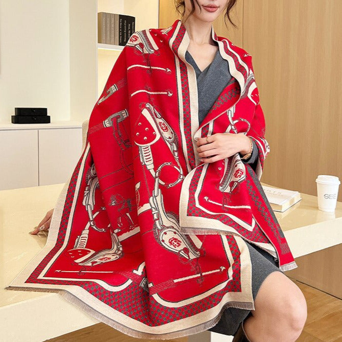 Marion Pashmina Scarf Red