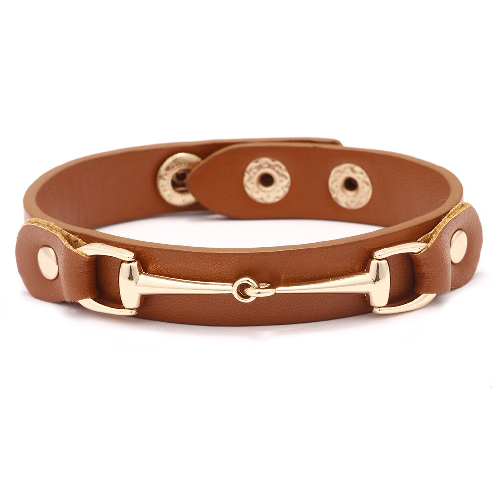 Leather Snaffle Bit Bracelet