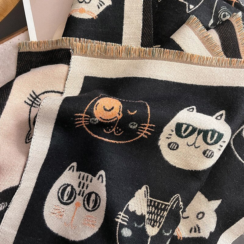 Kala Jela Luxury Pashminas Scarves / Cats