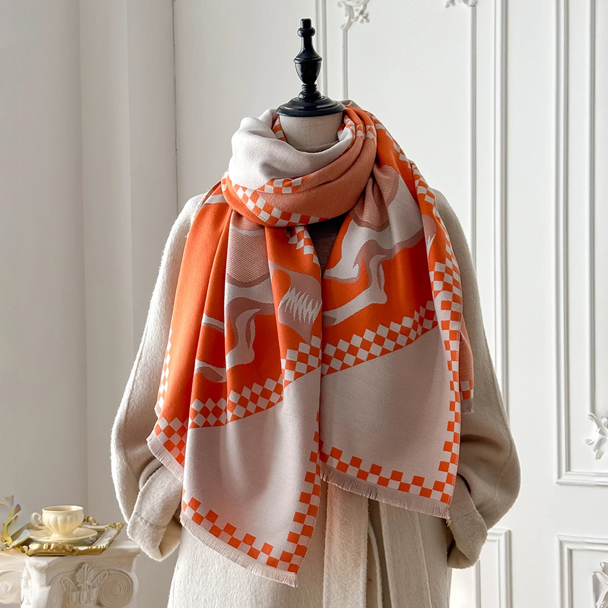 Piona Pashmina Scarf Orange