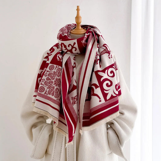 Laetitia Pashmina Scarf Red