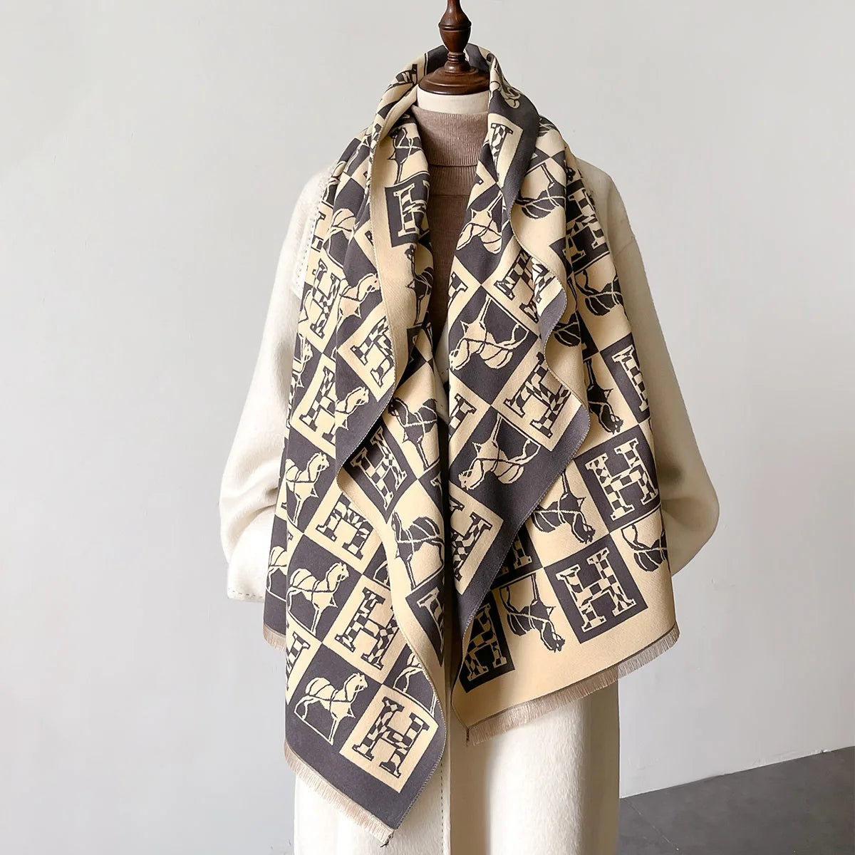 Blancha Pashmina Scarf Gray
