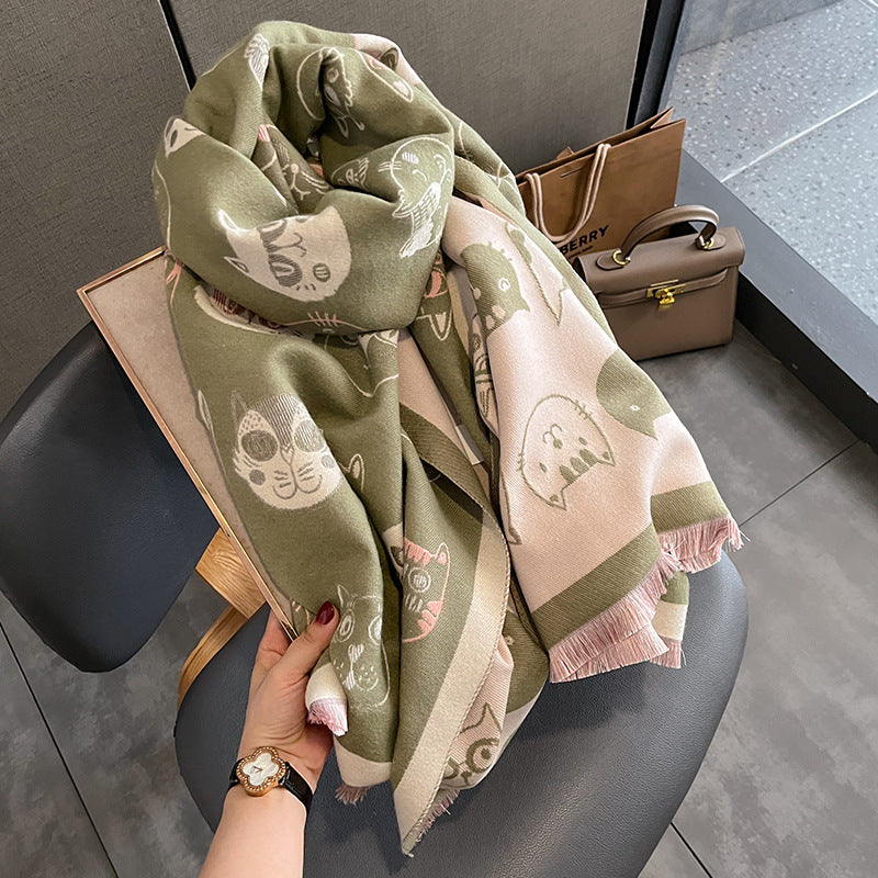 Kala Jela Luxury Pashminas Scarves / Cats