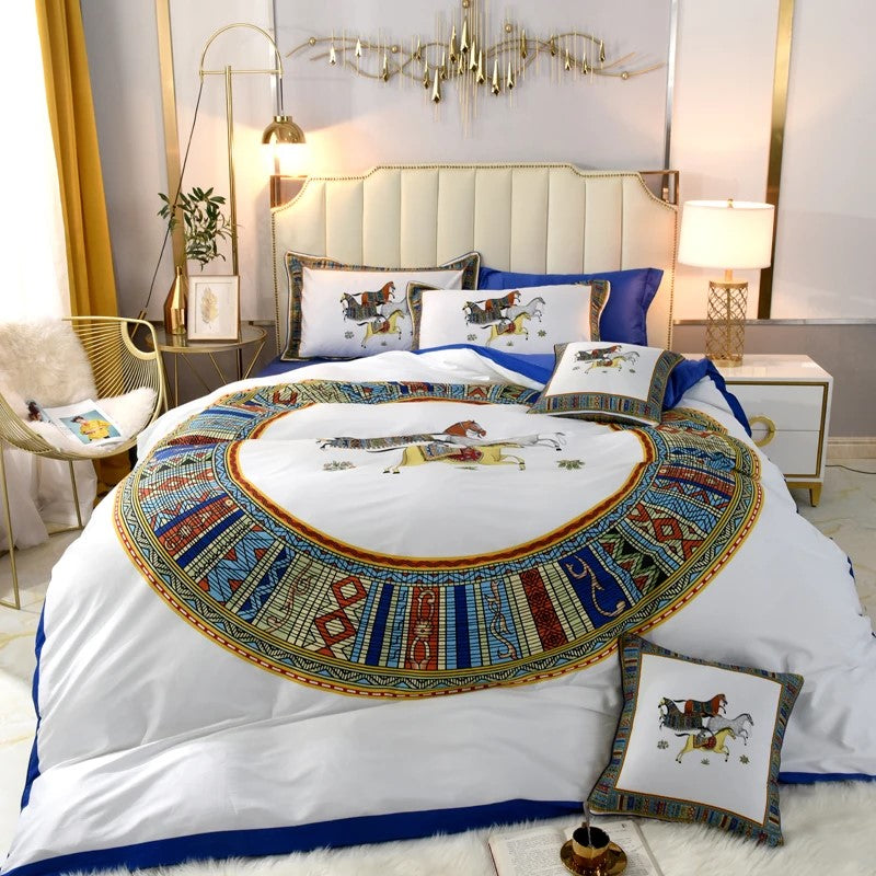 4-Piece Sateen Bedding Set (Jules / White)
