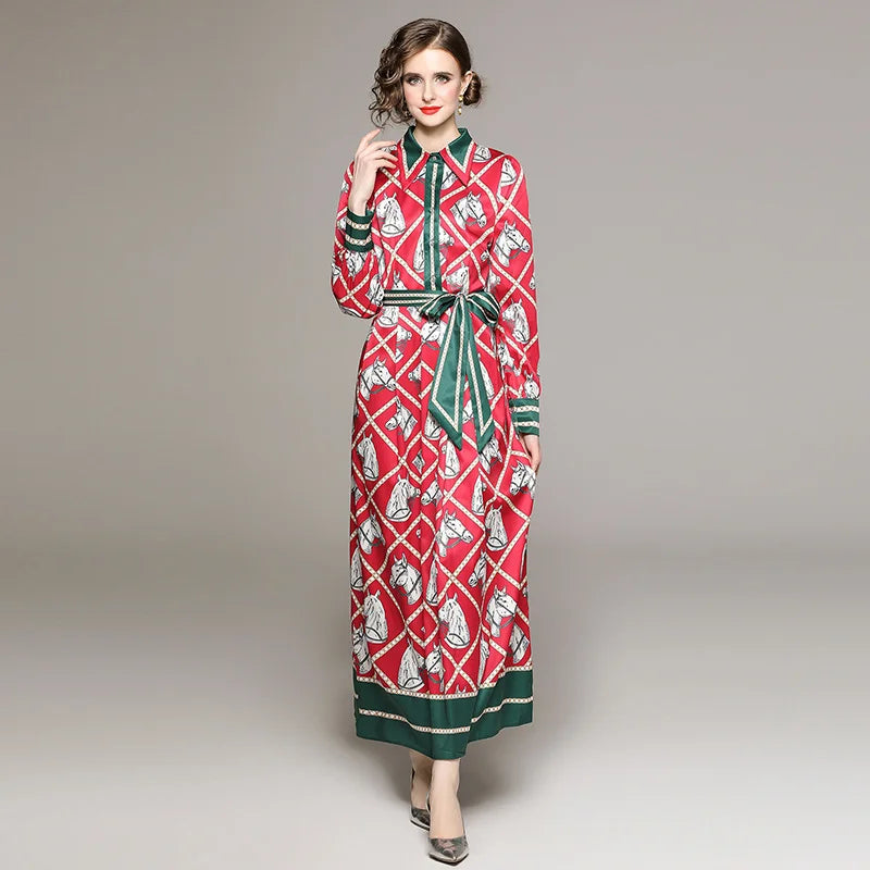 Equestrian Print Dress