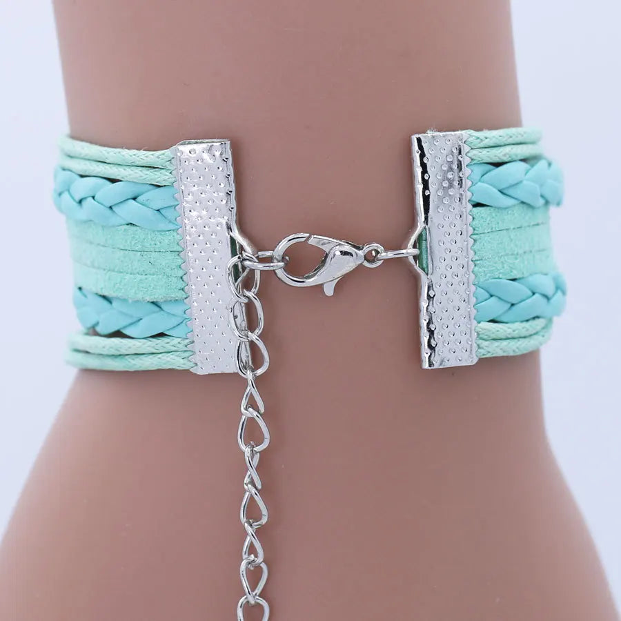 Horses Infinity Love Wrap Leather Bracelet