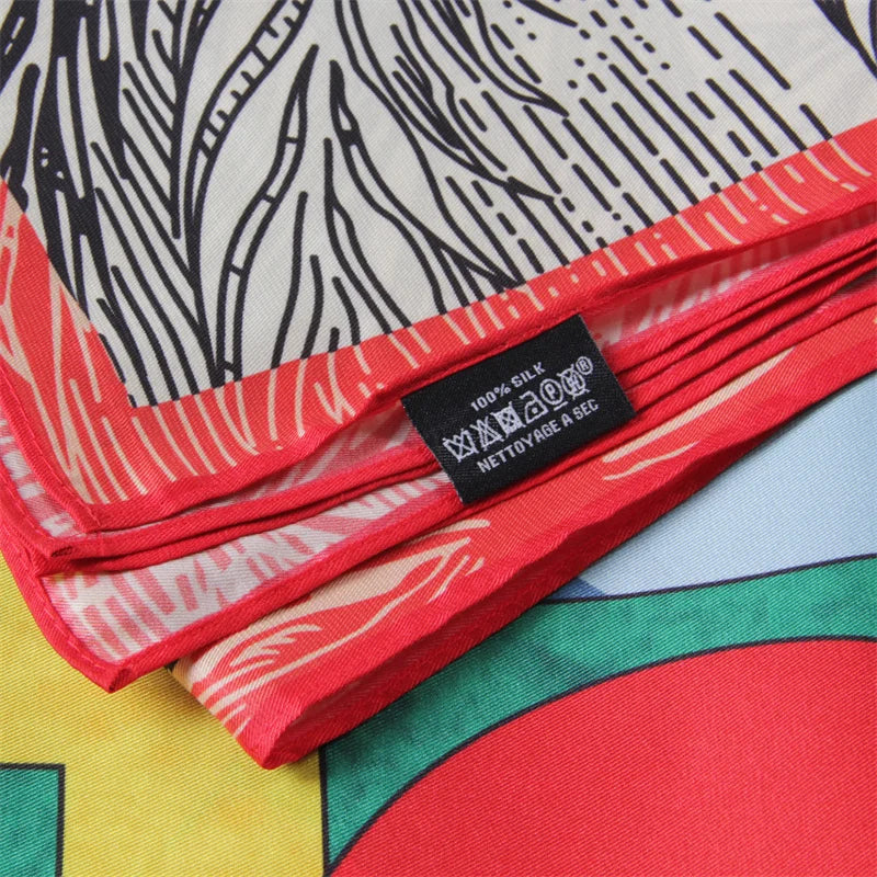 Amalea Blue Silk Scarf / 90cm