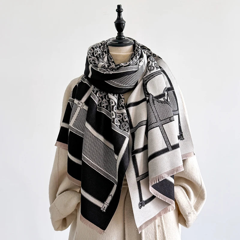 Seniga Pashmina Scarf Black