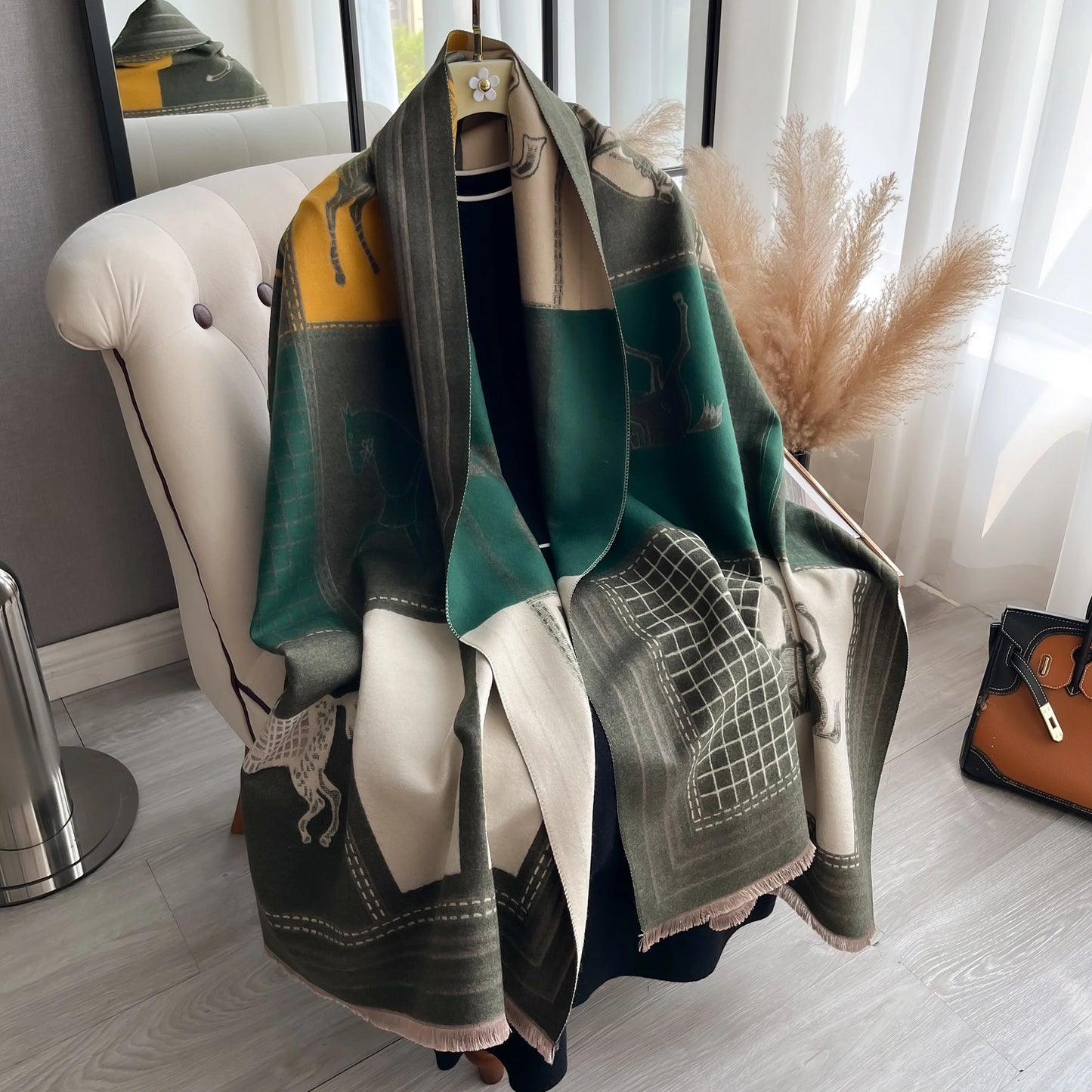 Duna Pashmina Scarf Green