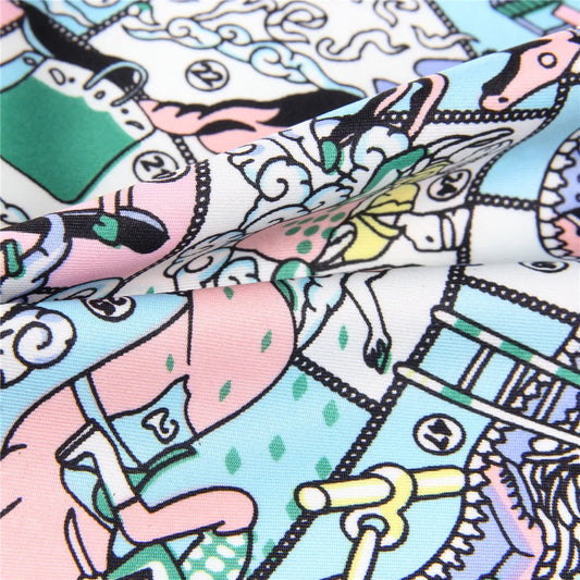Hopi Blue Silk Scarf / 90cm