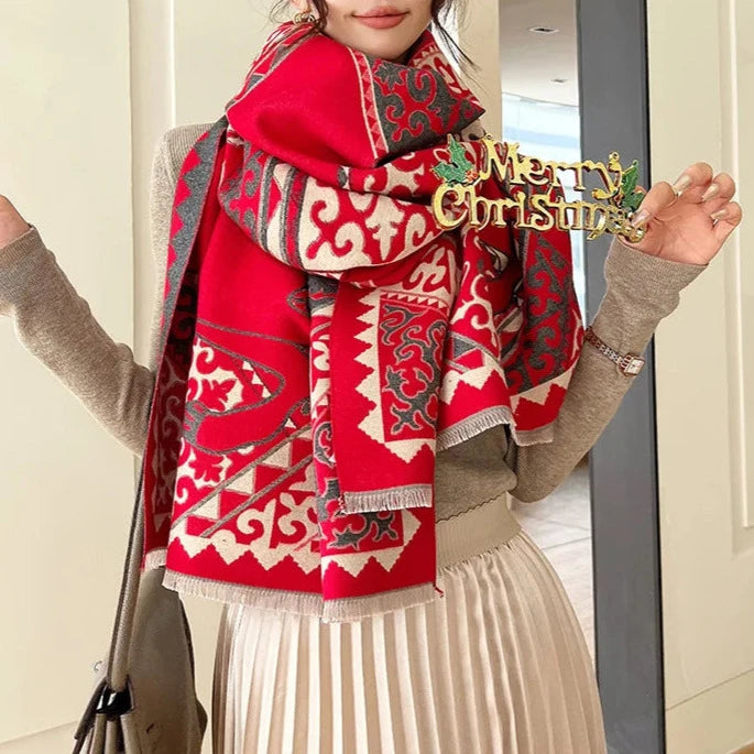 Trisola Pashmina Scarf Red