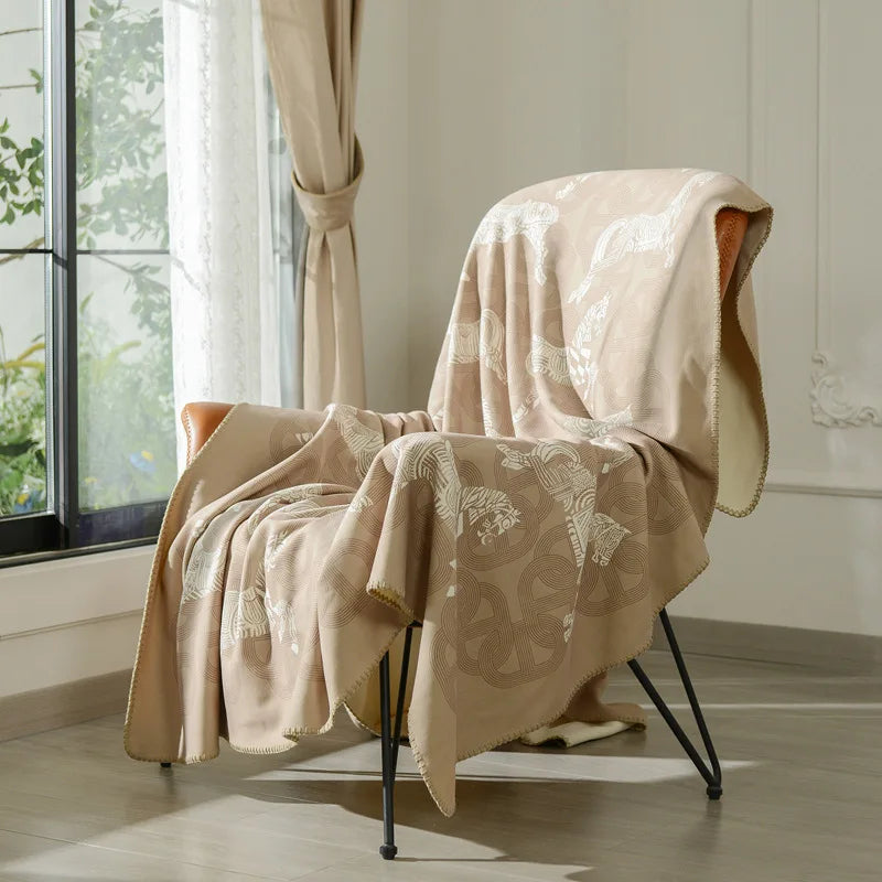 Baldassare Horse Print Blankets