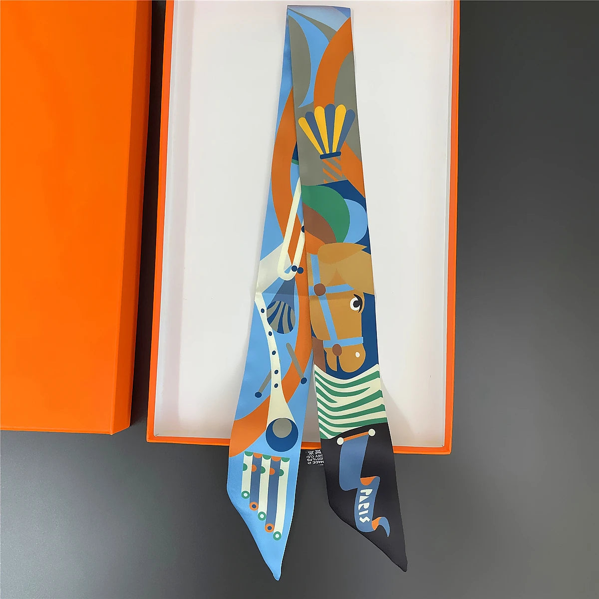 Sena Black Twilly Skinny Scarf