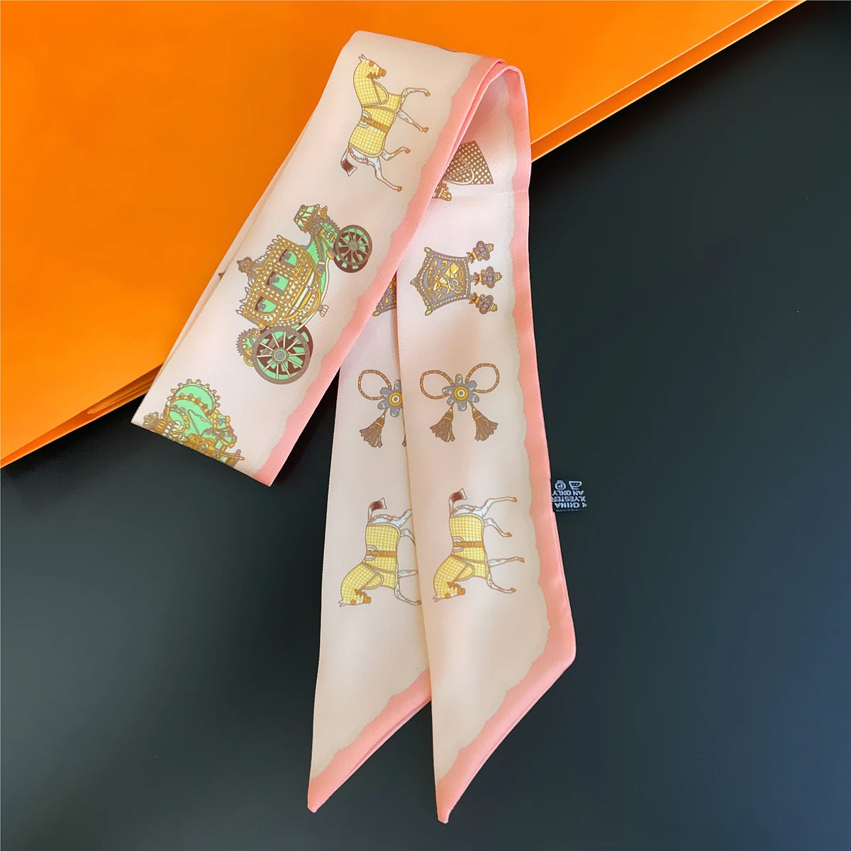 Luna Pink Twilly Skinny Scarf