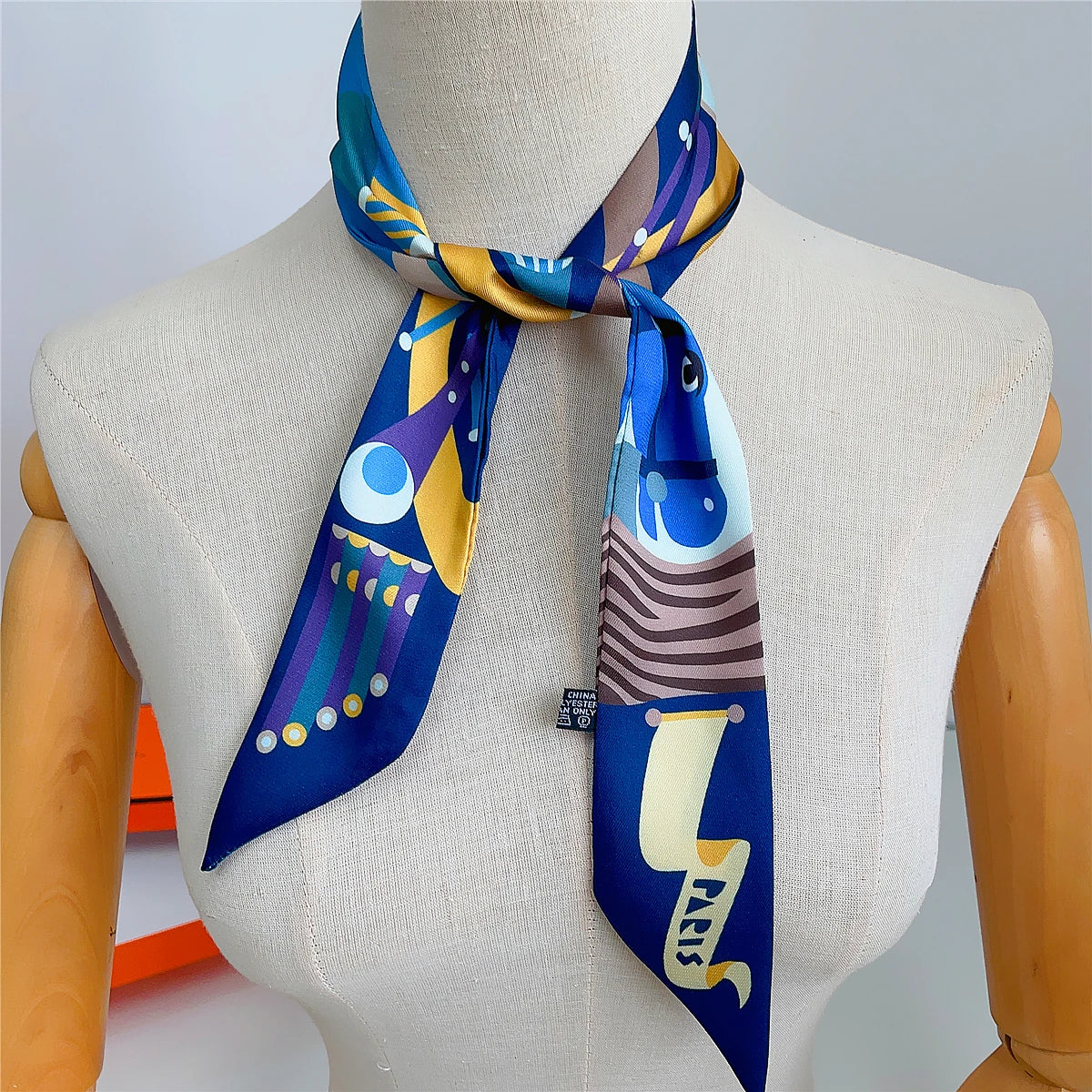Sena Navy Twilly Skinny Scarf