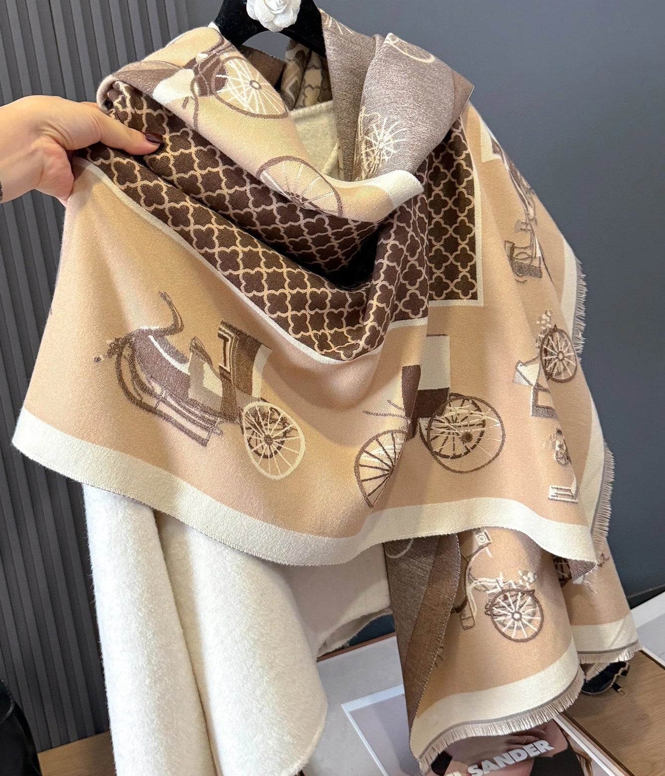 Odette Pashmina Scarf Khaki