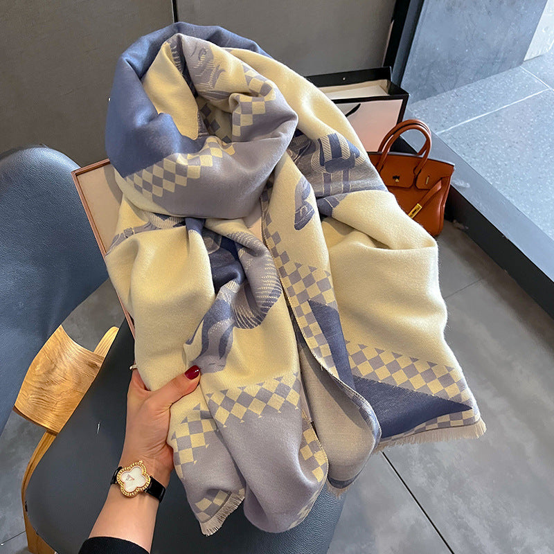 Alba Pashmina Scarf Blue