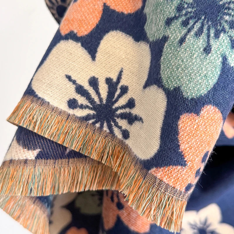 Crocetta Pashmina Scarf Blue