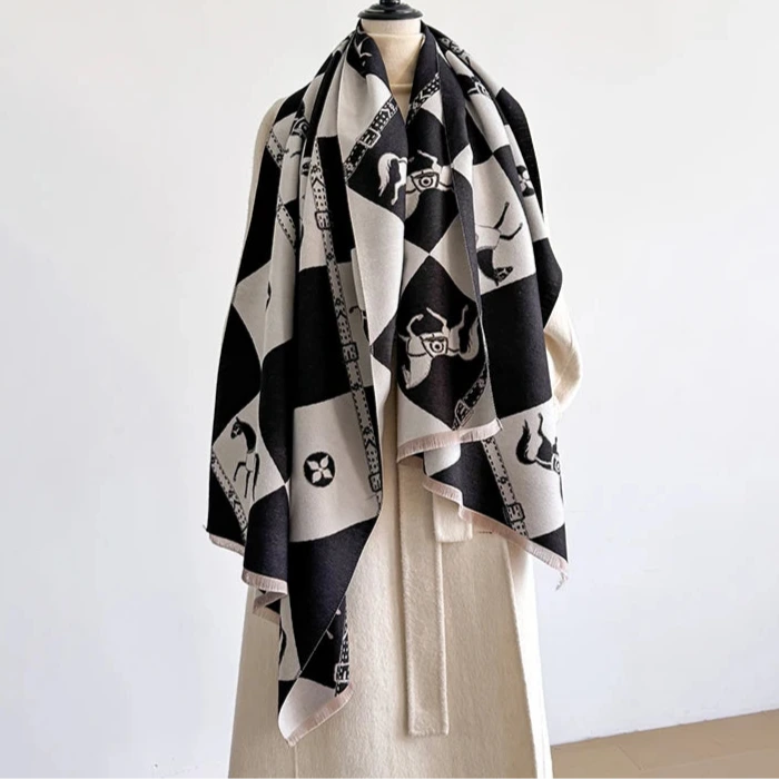Zubiena Pashmina Scarf Black