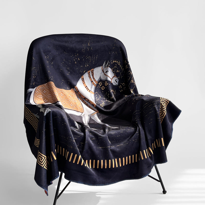 Ruggero Velvet Blanket Black
