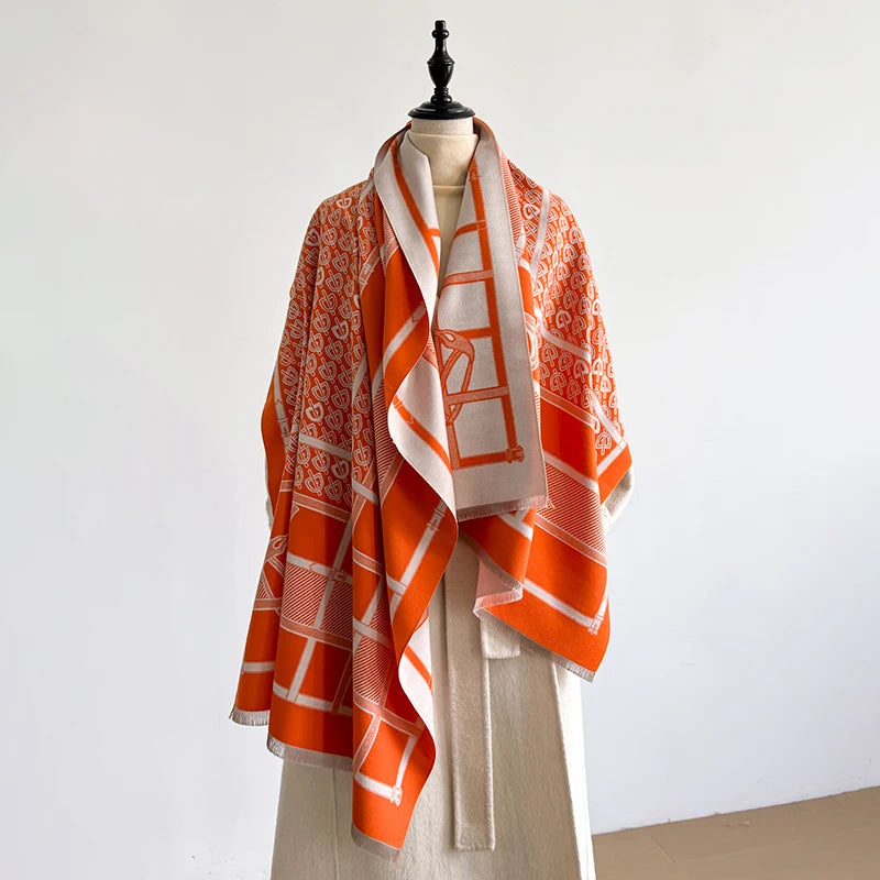 Seniga Pashmina Scarf Orange