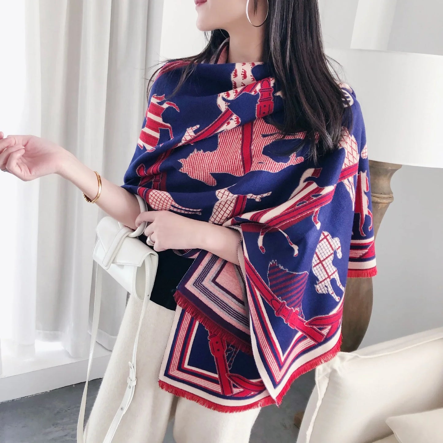 Appoline Pashmina Scarf Royal Blue