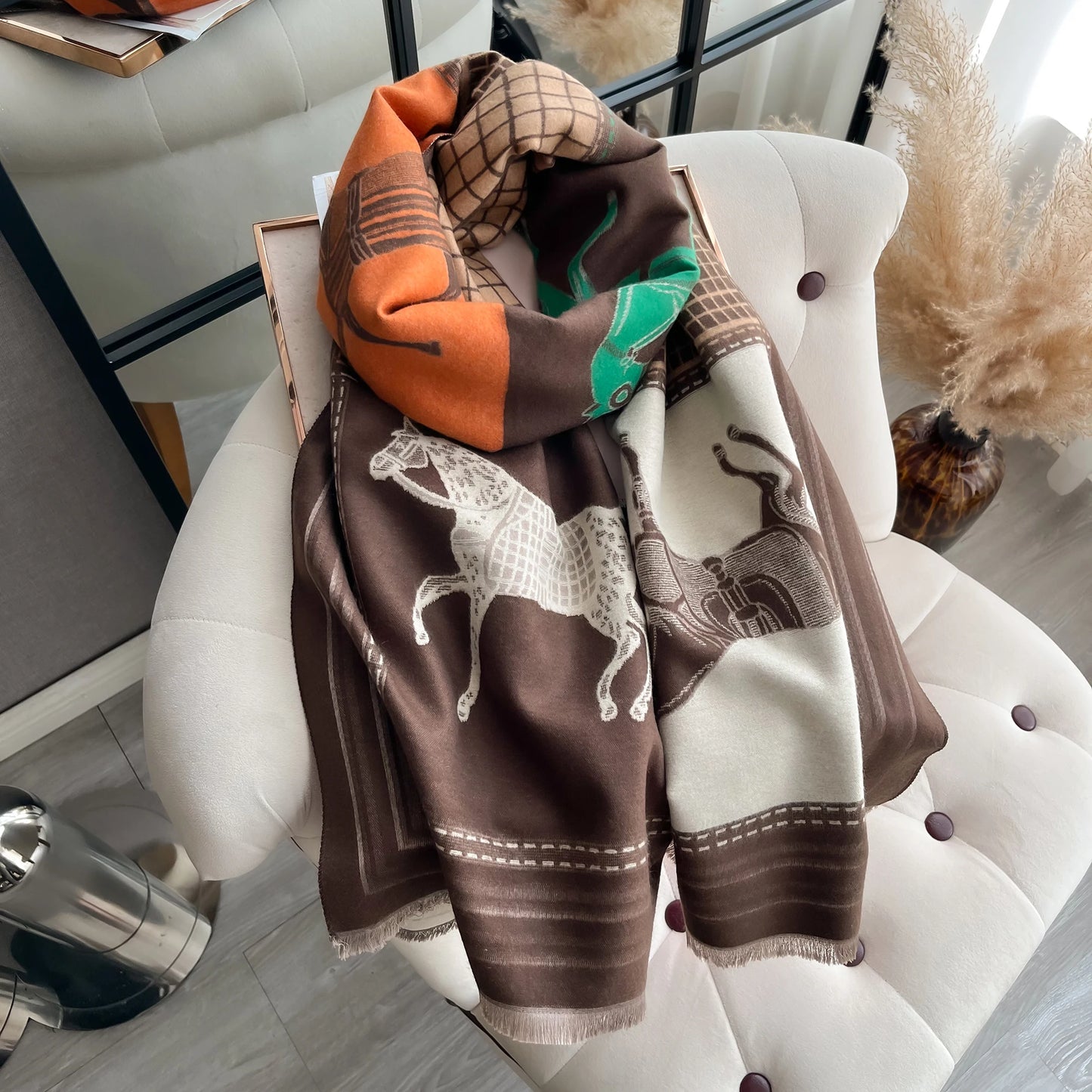Duna Pashmina Scarf Brown