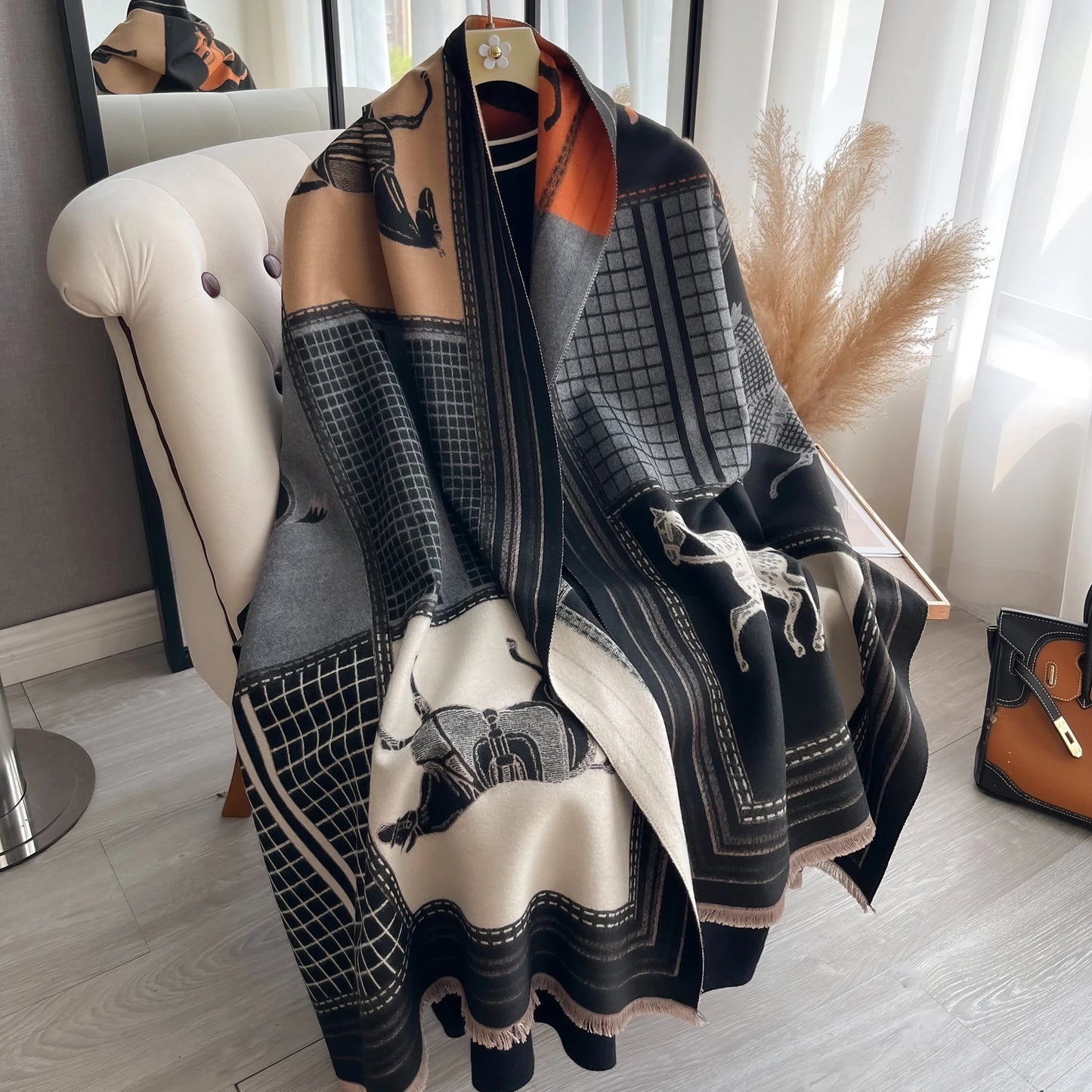 Duna Pashmina Scarf Black